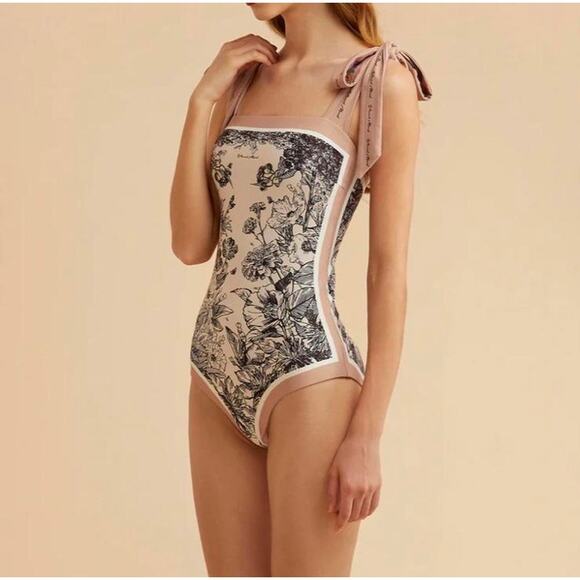 Visual Mood Reversible One Piece Swimsuit Women’s Small NWT – Tropical Print - Picture 3 of 16